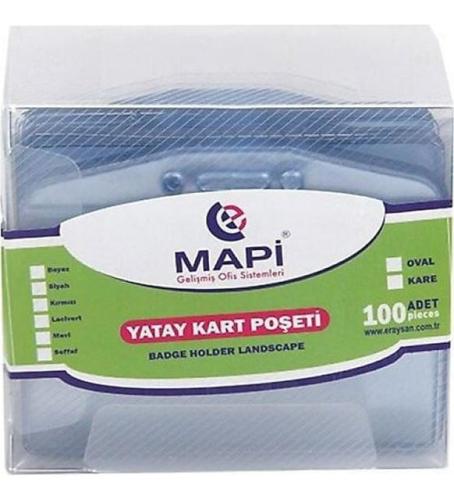 Mapi Kart Poşeti Oval Şeffaf Şeritli Şeffaf 910 10 02 - 100'lü Paket -