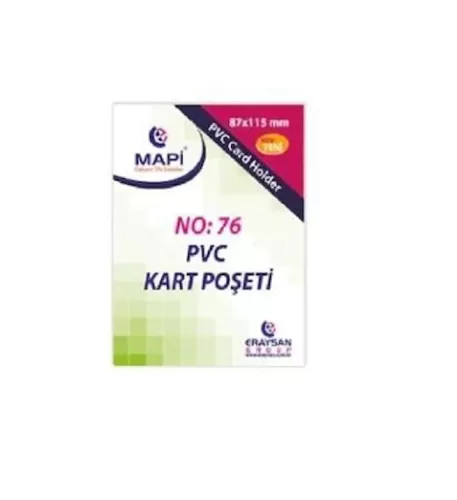 Mapi Kart Poşeti Dikey Pvc No:76 87X115 Şeffaf 910 10 39 - 100'lü Pake