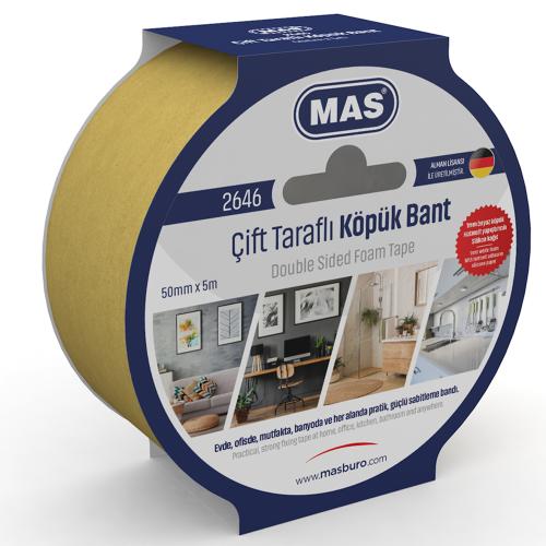 Mas Çift Taraflı Köpük Bant 50 Mm X 5 M 2646 - - Mas - Fiyatı - Yoruml