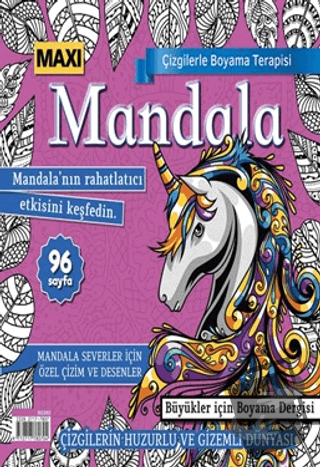 Maxi Mandala Çizgilerle Boyama Terapisi 10 - Bertan Kodamanoğlu - Maxi