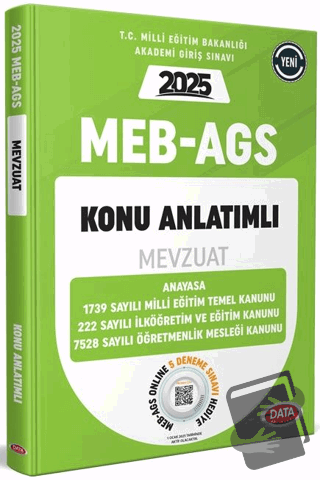 MEB AGS Mevzuat Konu Anlatımlı - Kolektif - Data Yayınları - Fiyatı - 