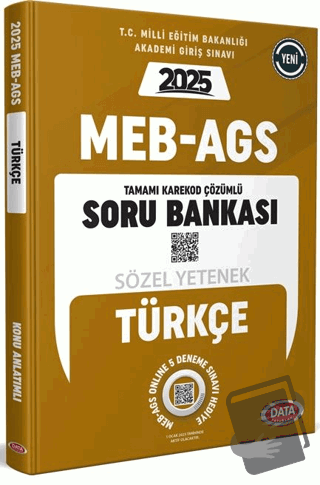 MEB AGS Sözel Yetenek Türkçe Çözümlü Soru Bankası - Kolektif - Data Ya