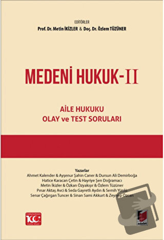 Medeni Hukuk - II (Ciltli) - Kolektif - Adalet Yayınevi - Fiyatı - Yor