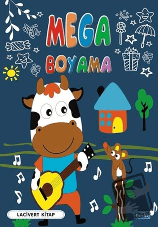 Mega Boyama-Lacivert Kitap - Kolektif - Parıltı Yayınları - Fiyatı - Y