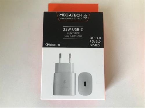 Megatech 25W Beyaz Usb-C Şarj Kafa Qc:3.0-Pd:3.0 - - Megatech - Fiyatı