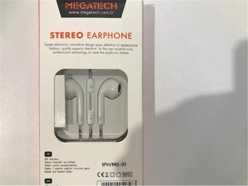 Megatech Iph5-6 (Mix Colour Iph Handsfree) Ekstra Vakumlu Kulaklık - -