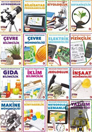 Meslekleri Öğreniyorum Seti - 16 Kitap - Kolektif - Beyaz Balina Yayın