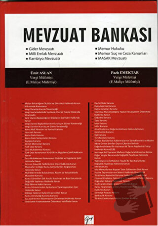 Mevzuat Bankası (Ciltli) - Fazlı Emektar - Gazi Kitabevi - Fiyatı - Yo