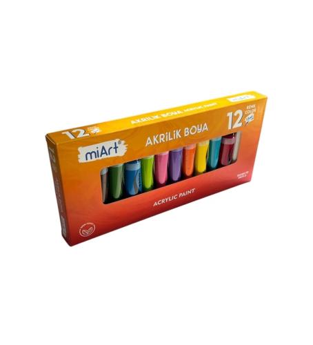 Miart Akrilik Boya 12 Li Set 15 Ml - - Miart - Fiyatı - Yorumları - Sa