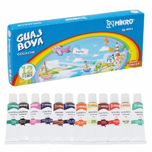 Mikro Guaj Boya 12 Renk 9 Ml Gj-9012 - - Mikro - Fiyatı - Yorumları - 