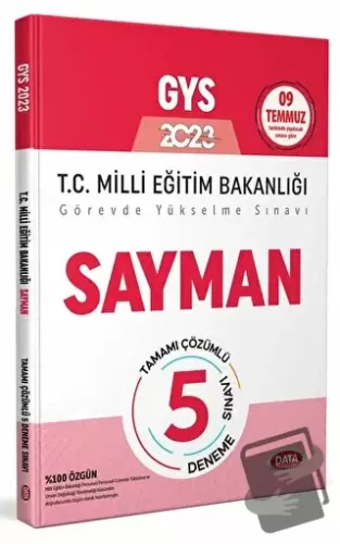 Milli Eğitim Bakanlığı Sayman Tamamı Çözümlü GYS 5 Deneme Sınavı - Kol