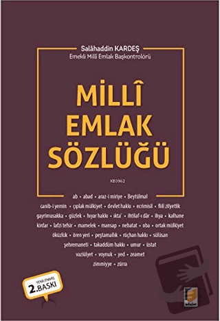 Milli Emlak Sözlüğü - Salahaddin Kardeş - Adalet Yayınevi - Fiyatı - Y