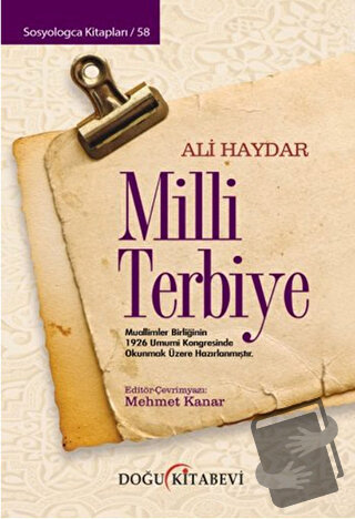 Milli Terbiye - Ali Haydar - Doğu Kitabevi - Fiyatı - Yorumları - Satı