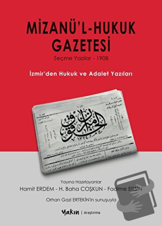 Mizanü’l Hukuk Gazetesi - Hamit Erdem - Yakın Kitabevi - Fiyatı - Yoru