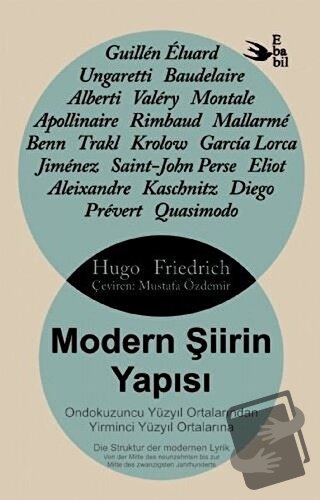 Modern Şiirin Yapısı - Hugo Friedrich - Ebabil Yayınları - Fiyatı - Yo