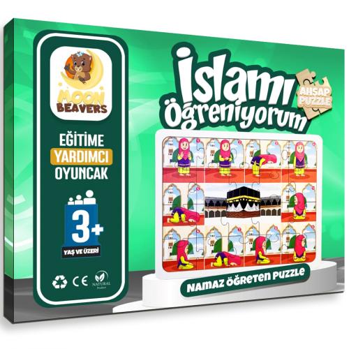 Moon Beavers İslamı Öğreniyorum Puzzle Serisi - 4 Erkek Abdest - - Moo