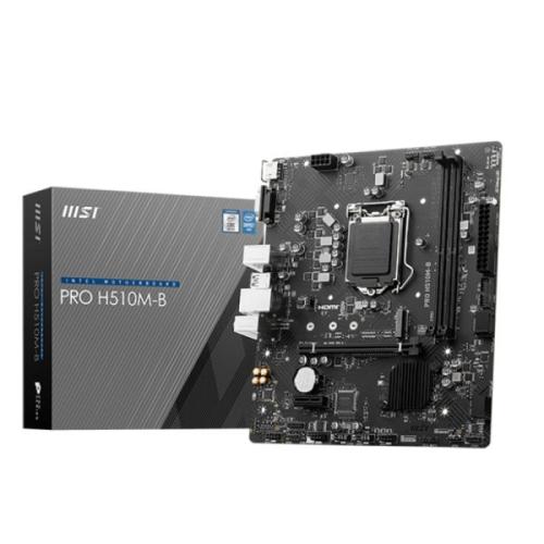 Msı Pro H510M-B 2933Mhz Ddr4 Soket 1200 M.2 Hdmı Vga Matx 10.Nesil Ana