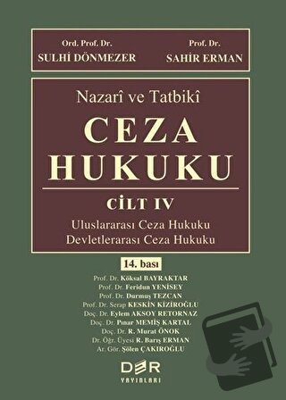 Nazari ve Tatbiki Ceza Hukuku Cilt 4 (Ciltli) - Sahir Erman - Der Yayı