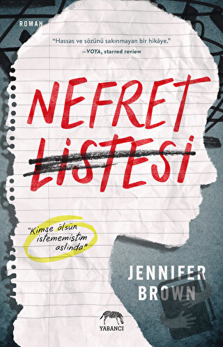 Nefret Listesi - Jennifer Brown - Yabancı Yayınları - Fiyatı - Yorumla