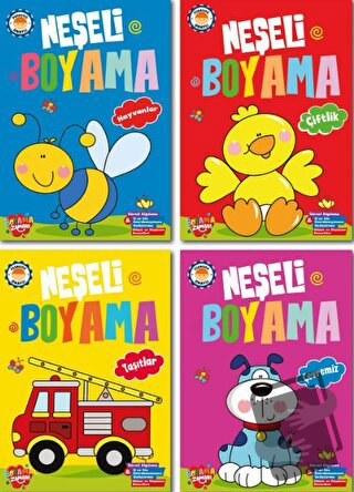 Neşeli Boyama - 4 Kitap Takım - Kolektif - Boyama Zamanı - Fiyatı - Yo