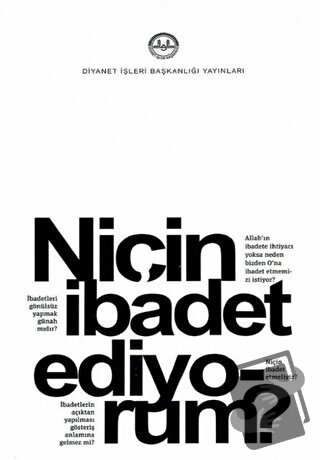 Niçin İbadet Ediyorum? - Kolektif - Diyanet İşleri Başkanlığı - Fiyatı