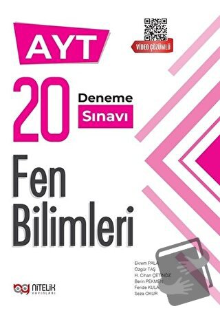 Nitelik YKS AYT Fen Bilimleri 20 Deneme Sınavı Video Çözümlü - Berin P