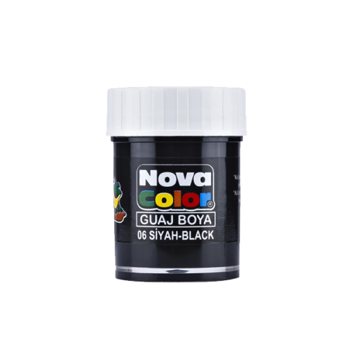 Nova Color Guaj Boya Şişe 12 Li Siyah Nc-108 - 12'li Paket - - Nova Co