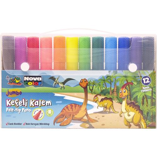 Nova Color Keçeli Kalem 12 Li Jumbo Nc-874 - - Nova Color - Fiyatı - Y