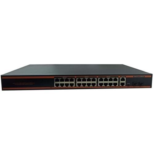 Nova Nd1P2422Lag 24 Port Poe+ 10-100 Mbps 2 Port 10-100-1000 Mbps Upli