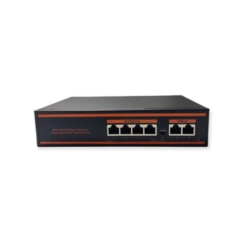 Nova Nd1P402Alf 4 Port Poe+ 10-100 Mbps 2 Port 10-100 Uplink Switch 78