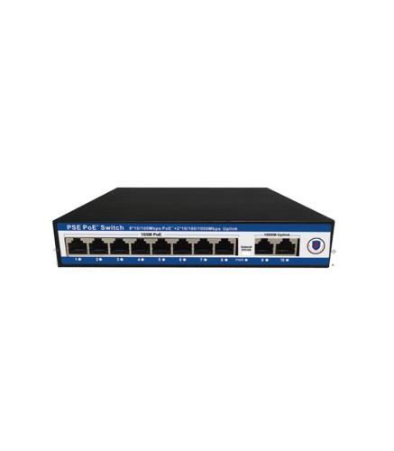 Nova Nvc-Pse0820G 8 Port Poe+ 10-100 Mbps 2 Port 10-100-1000 Mbps Upli