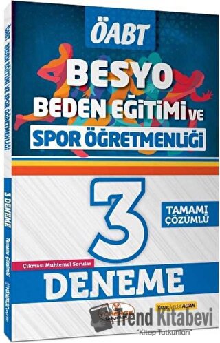 ÖABT Beden Eğitimi ve Spor Öğretmenliği 3 Deneme Çözümlü, Vedat Altan,