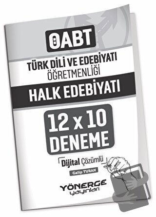 ÖABT Türk Dili ve Edebiyatı Öğretmenliği Halk Edebiyatı 12x10 Deneme Ç