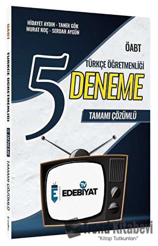 ÖABT Türkçe Öğretmenliği 5 Deneme Çözümlü, Hidayet Aydın, Edebiyat TV 