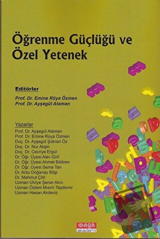 Öğrenme Güçlüğü ve Özel Yetenek - Kolektif - Maya Akademi Yayınları - 