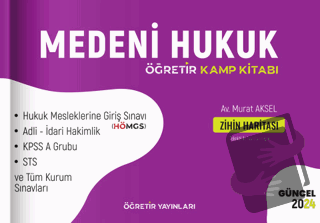 Öğretir Medeni Hukuk Kamp Kitabı - Murat Aksel - Öğretir Yayınları - F