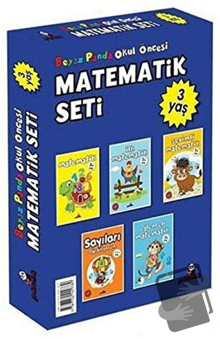 Okul Öncesi 3 Yaş Matematik Seti (5 Kitap) - Afife Çoruk - Beyaz Panda