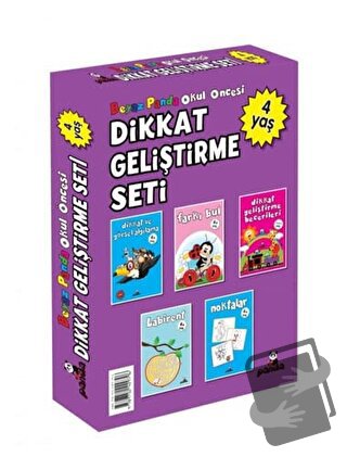 Okul Öncesi 4 Yaş Dikkat Geliştirme Seti (5 Kitap) - Afife Çoruk - Bey