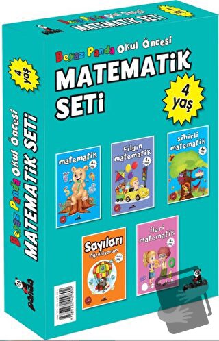 Okul Öncesi 4 Yaş Matematik Seti (5 Kitap) - Afife Çoruk - Beyaz Panda