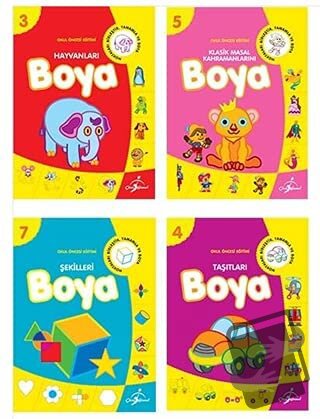 Okul Öncesi Boyamalı Alıştırma (10 Kitap Takım) - Kolektif - Çocuk Gez