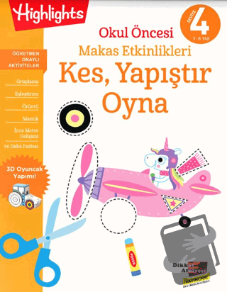 Okul Öncesi Makas Etkinlikleri Kes, Yapıştır, Oyna 4. Seviye - Kolekti