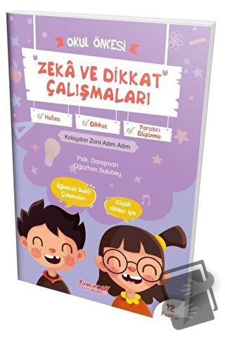 Okul Öncesi Zeka ve Dikkat Çalışmaları Seti (12 Kitap) - Oğuzhan Sulub