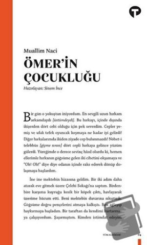 Ömer'in Çocukluğu - Muallim Naci - Turkuvaz Kitap - Fiyatı - Yorumları