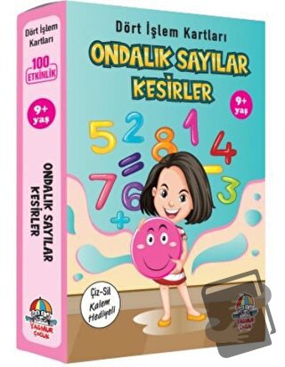 Ondalık Sayılar Kesirler - Dört İşlem Kartları 9+ Yaş - Kolektif - Yağ