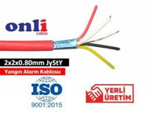 Onli 2X2X0,80Mm J-Y(St)Y...lg Cca 100 Metre Yangın Alarm Kablosu - - O