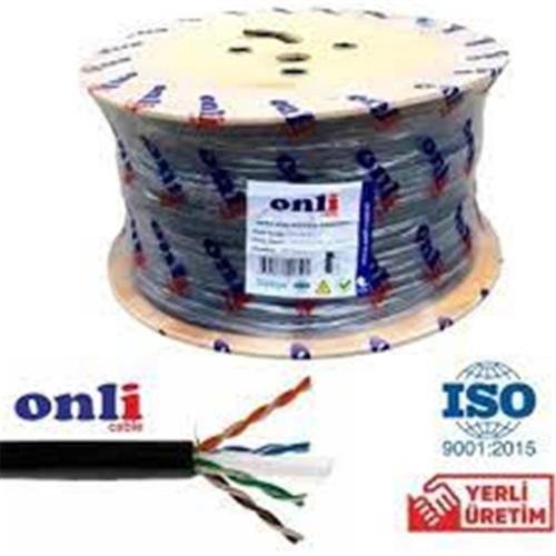 Onli On-6006 U-Utp 23 Awg Cca-Pe Outdoor 305 Metre Cat6 Kablo - - Onli