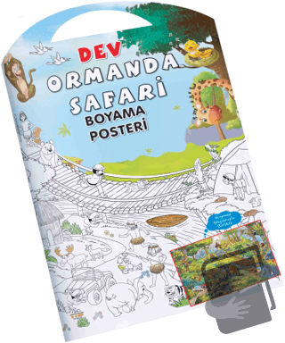 Ormanda Safari Dev Boyama Posteri (Ciltli) - Kolektif - 0-6 Yaş Yayınl