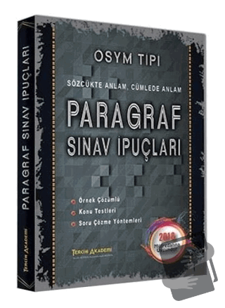 ÖSYM Tipi Paragraf Sınav İpuçları - Kolektif - Tercih Akademi Yayınlar