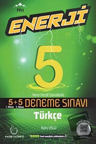 Palme 5. Sınıf Enerji Türkçe 5+5 Deneme Sınavı - İlyas Uslu - Palme Ya