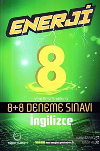 Palme 8. Sınıf Enerji Fen Bilimleri 8+8 Deneme Sınavı - Barış Akıncı -